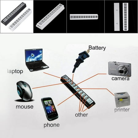 10 Port High Speed USB 2.0 Hub Expansion With Power Adapter For Notebook PC