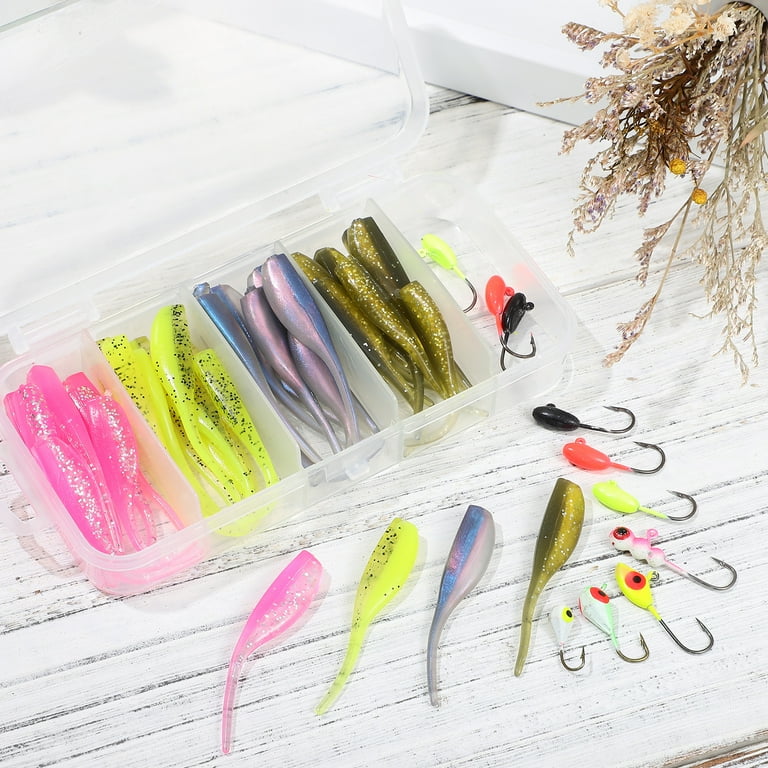 Soft Bait Fishing Lures for Saltwater Tackle Kit Silica Gel Gift