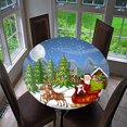thumbnail image 7 of Christmas Tablecloth Table Cover for 47" Round Dining Tables Waterproof A, 7 of 7