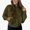 Army Green, variant on pstuiky Sweatshirt for Women, Women Solid Color Round Neck Long Sleeve Sweatshirt Tailored Fit Athletic Oversized Autumn Sweatshirt Women Coats for Women Army Green L