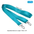 thumbnail image 2 of Unique Bargains 59' Shoulder Strap, 2 Pcs 0.98' Width Nylon Adjustable Replacement Strap with Metal Swivel Hooks, Light Blue, 2 of 5