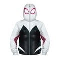 thumbnail image 2 of Sudadera con capucha de superhéroe para adultos y niños, abrigo con cremallera, disfraz de Spiderman Gwen Stacy, ropa de calle, 2 of 4