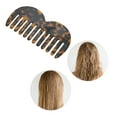 thumbnail image 5 of Unique Bargains 1 Pc M-shaped Marble Wide Tooth Comb Brown Acetate Sheet, 5 of 5
