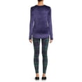 thumbnail image 3 of ClimateRight by Cuddl Duds Women's Stretch Luxe Velour Top and Leggings Base Layer Set, 2-Piece, sizes S to XXL, 3 of 6