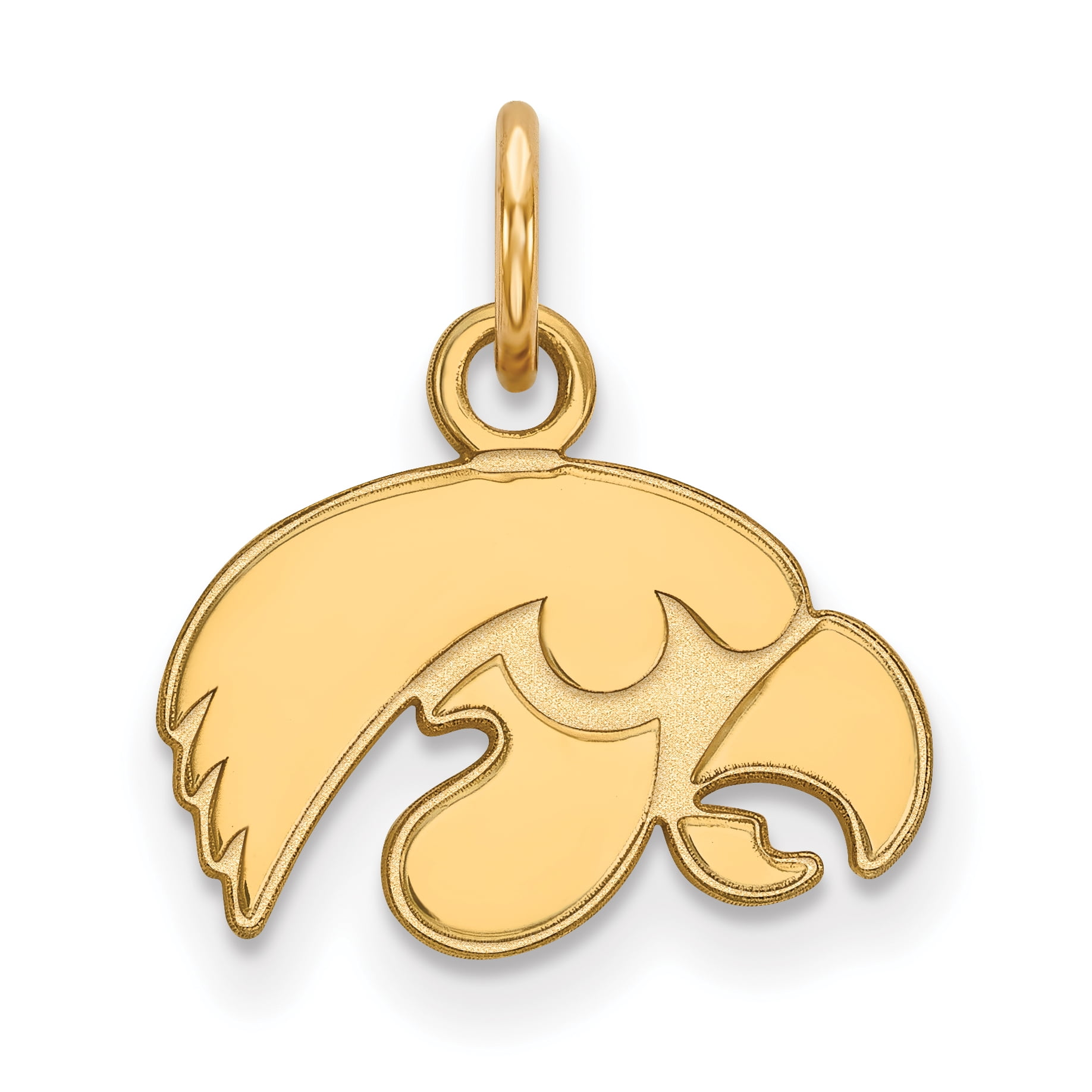 University of Alabama Crimson Tide Red School Letter Pendant Gold Plated Silver 13x12mm