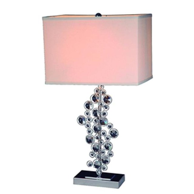 Lampe de Table avec Cristaux Prismatiques - Sequins et Chrome