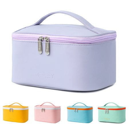 APPIE Makeup Bag Travel Cosmetic Bags for Women Girls Zipper Pouch Makeup Organizer Waterproof Cute (Light Purple)