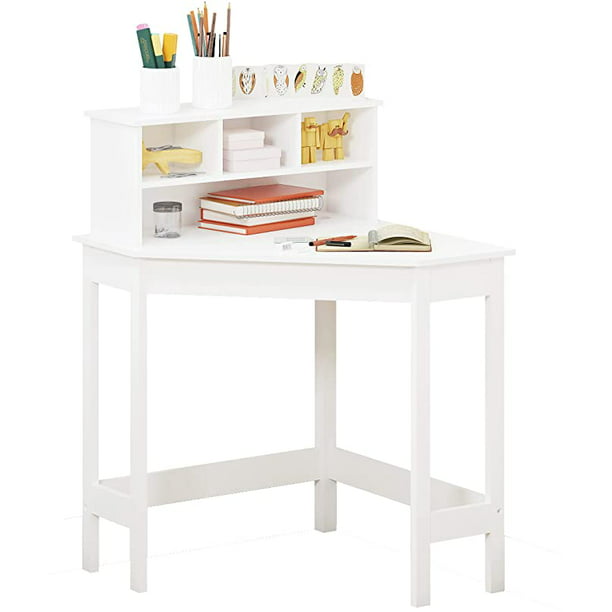 Utex Corner Desk With Storage And Hutch, Small Corner Table With Storage