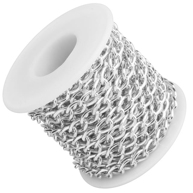 Aluminium Chain With Spool, DIY Metal Chain Exquisite For Jewelry Making For Clothing Accessories For DIY Handicrafts For Anklets