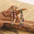 thumbnail image 4 of 14K Tassel Earrings with Colorful Square Moissanite Stones, Bohemian Tassel Design - Perfect for Gift-giving, 4 of 6