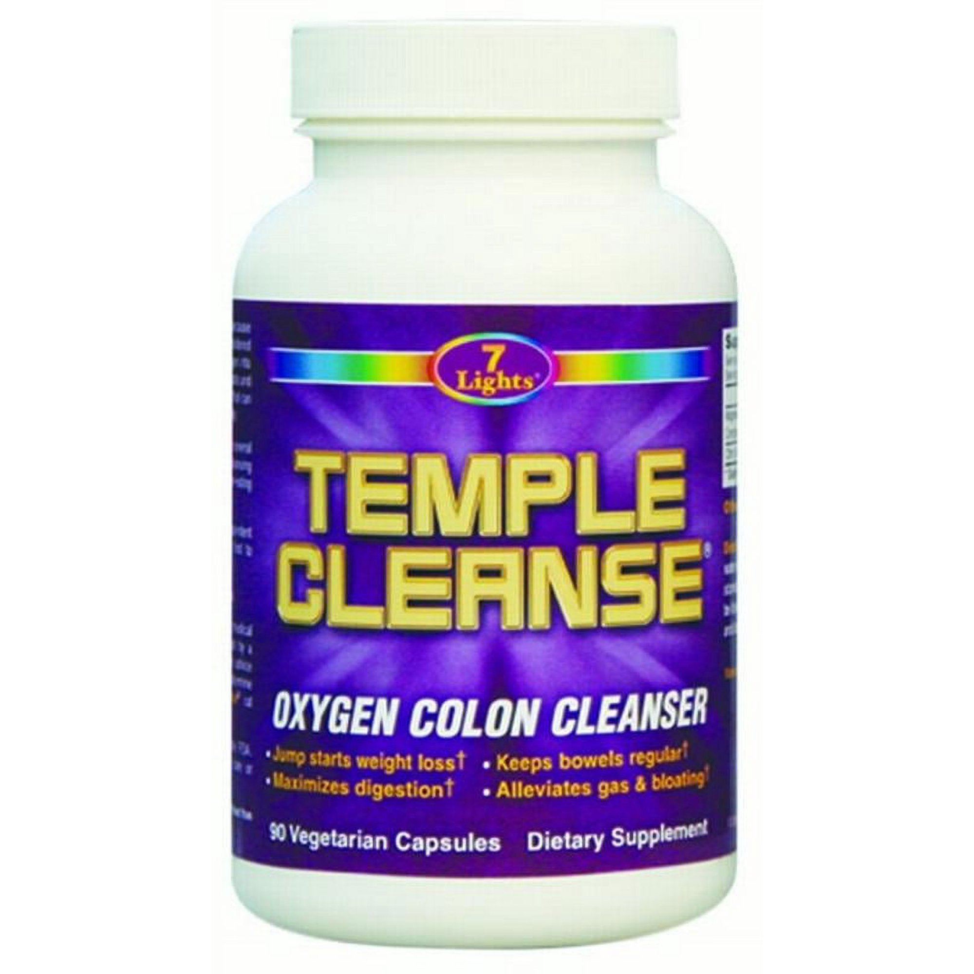 7 Lights Nutrition Temple Cleanse Colon Cleanser, 90 Ct