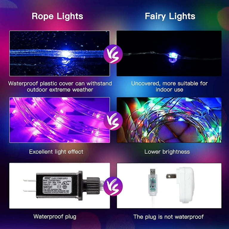 Color changing rope lights deals