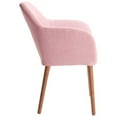 thumbnail image 3 of Adore Decor Roux Mid-Century Modern Fabric Accent Chair with Arms Blush Pink, 3 of 11