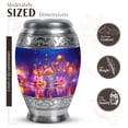 thumbnail image 2 of JAGASY Pink Flamingo Cremation Urn for Ashes Adult Male, Blue Keepsake Urns for Human Ashes, Lotus Flowers & Water Lily Decorative Urns for Parents, Small Handmade Urn for Mother & Father, (3 Inch), 2 of 7