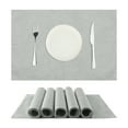 thumbnail image 2 of Unique Bargains Placemats Set of 6 Heat Resistant Place Imitation Linen Place Table Mats Light Grey, 2 of 6