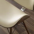 thumbnail image 5 of Corvus  Madonna Mid-century Accent Chair Accent Chairs Beige - 1 Chair 1 Chair Oak Finish, Wood Finish Metal 1-Piece Handmade Faux Leather, 5 of 5