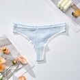 thumbnail image 2 of vigerkar Women's Cute Cotton Thong Underwear, Panties for Women (Blue, L), 2 of 6