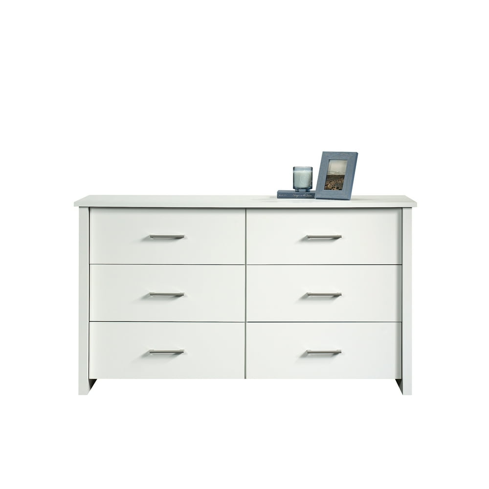 Mainstays Hillside 6Drawer Dresser, Soft White Finish
