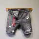 thumbnail image 2 of Pantalones cortos de mezclilla para hombre, de longitud media hasta la rodilla, rectos, cortos, rotos, de lujo, desgastados, elásticos, con cremallera, 2 of 5