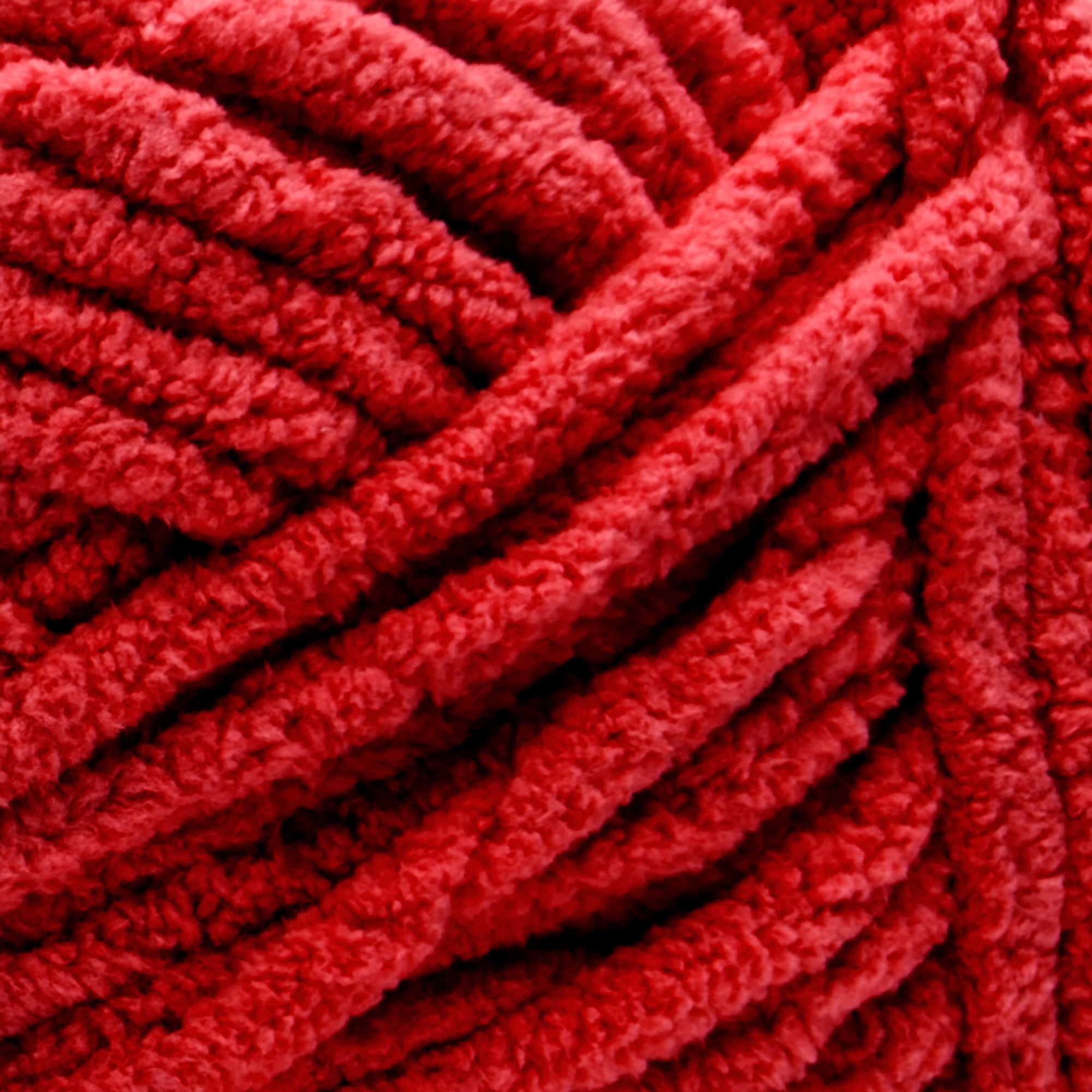 Bernat® Blanket Brights™ #6 Super Bulky Polyester Yarn, Race Car Red 10.5oz/300g, 220 Yards (4 Pack)