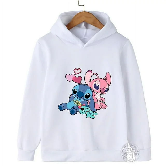 Printemps Automne Disney Stitch Mode de Rue Chandail pour Garçons et Filles Chandail de Sport pour Enfants Extérieur Enfants Chandail à Capuchon Couleur de l'Image13 140