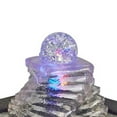 thumbnail image 3 of Benjara Sumi 8 Inch Spiral Ice Tabletop Water Fountain, Glass Ball Multicolor Black, 3 of 5