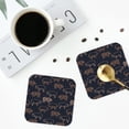 thumbnail image 5 of Fuzoiu Pig Farm Print Leather Coasters Set,Drink Coasters Set of 6,for Tabletop Protection, Durable PVC Coasters,Home Décor and Housewarming Gift,Square, 5 of 7