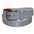thumbnail image 1 of Greg Norman Collection Men's Shark Print Canvas Golf Belt, 44" White/Gray, 1 of 3