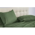 thumbnail image 3 of D.N.G. BEDDINGS Luxury 4 Piece Sheet Set with 10 Inch Deep Pocket 800 Thread Count 100% Egyptian Cotton Stripe Moss Color Olympic Queen Size, 3 of 3