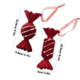 thumbnail image 3 of LanSuare Christmas Hanging Ornaments, Wine Red Velvet Reindeer Deer Candy Shape Pendant, Suitable for Porch, Wall, Indoor Home Decor, Front Entry, Christmas Tree Decor, 3 of 7