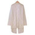 thumbnail image 4 of Ediodpoh Women's Fashion Lace Patchwork Long Sleeve Casual Color Cardigan Coat Bohemian Womens Cardigan Sweaters Khaki XXL, 4 of 7