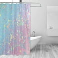 thumbnail image 2 of Coolnut Unicorn Rainbow Mesh Bath Shower Curtain Liners 66x72in 100% Polyester Waterproof with Curtain Hook, 2 of 5