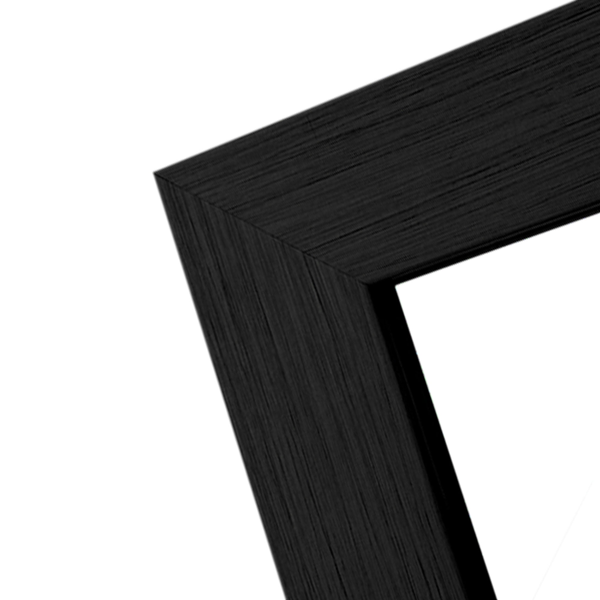 Floor Mirror Wall Mounted Leaning Hanging Rectangle Black 38"x26"