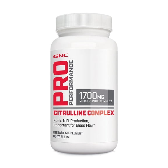 GNC Pro Performance Citrulline Complex 1700mg, 60 Tablets, Fuels Nitric Oxide