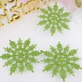 thumbnail image 5 of Winter Christmas Hanging Snowflake Decorations, 12PCS Snowflakes Garland & 3D Glittery Large White Snowflake for Christmas Winter Wonderland Holiday New Year Party Home Decorations, Green, 5 of 6