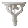 thumbnail image 2 of SOFE Victorian Semicircle Floating Shelf - Distressed White Small Wall Shelf 11.8"L for Plants & Decor, Wooden Hanging Shelves for Hallway, Bedroom, Living Room Wall Mount, 2 of 6