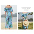 thumbnail image 3 of Monos De Mujer Mono de gasa con estampado floral Mamelucos casuales de una pieza para el trabajo (Azul XL) Ygjytge para Mujer Azul T XXL, 3 of 7