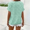 thumbnail image 3 of ATENAR T Shirts for Women Soft Lightweight Shirts for Women Loose Button Tee Green 5XL, 3 of 8