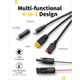 thumbnail image 3 of Enernova 8Ft Solar Charge Cable 4-in-1 Solar Connector to XT60, Anderson, DC5521, DC7909 Adapter Connector Connect Solar Panel for Portable Power Station Solar Generator, 3 of 7