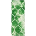 thumbnail image 2 of Safavieh Dip Dye Collection DDY685Q Handmade Moroccan Ogee Geometric Watercolor Green and Ivory Wool Area Rug (8' x 10'), 2 of 10