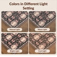 thumbnail image 7 of Design&I 6'x9' Ultra Soft Area Rug, Pink Black Cottagecore Lace Inspired Corner Curls Ribbon Design None Fluffy Washable Non Shedding for Guest Room Bedroom Living Room, 7 of 7