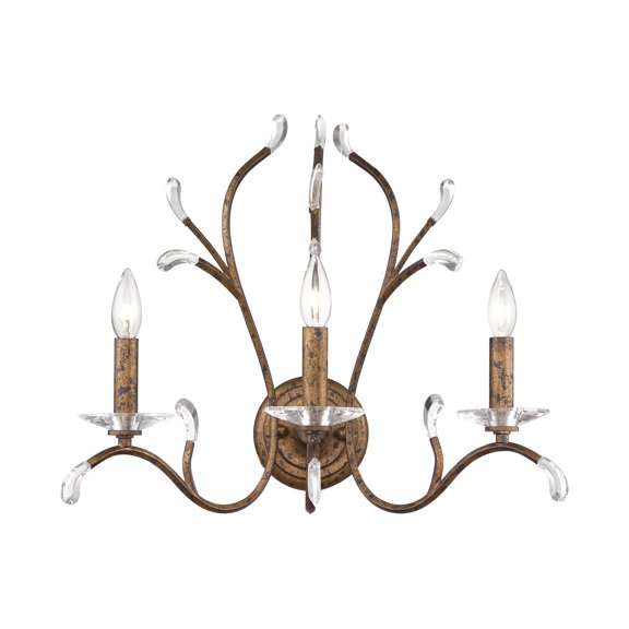 Livex Lighting Serafina 3 Light Hand Applied Venetian Golden Bronze Wall Sconce