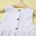 thumbnail image 3 of Esaierr Kids Girls Dress,Young Girl Cotton Linen Sleeveless Dress Toddler Tank Skirt Dress, 3 of 6