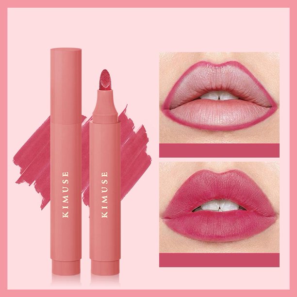 LUVCLS Lápiz delineador de labios de larga duración con punta de tinte labial mate W1B7 9 Lipglaze