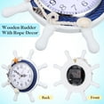 thumbnail image 6 of BESTYASH Decorative Beach Wall Clock with Rope Hanging, Nautical Style Home Decor, Large Easy-to-Read Numbers, 6 of 7