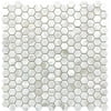 Art3d Hexagon White with Seams 12 in. x 12 in. Mother of Pearl Tile (1-Pack)