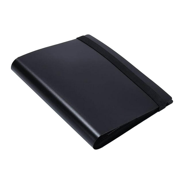 Baohd 4 Pockets Trading Card Carrying Binder Pocket Binder Case Storage Card Album black 21x17.5cm