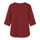 thumbnail image 5 of TaTaai Spring Summer Solid Color V-Neck Top for Women 3/4 Sleeve Button Down Casual Blouse Loose Fit Comfy Daily Vacation Outfits Gift, 5 of 7