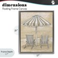 thumbnail image 4 of Stupell Industries Coastal Umbrella & Chairs Drawing Gray Floating Frame Canvas Art, 17 x 21, by Patti Bishop, 4 of 8