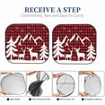 thumbnail image 6 of Balery 2 Piece Christmas Buffalo Plaid Car Windshield Sun Shade|Foldable Front Windshield Shade for Car Front Window for Most Sedans SUV Truck-Large, 6 of 7